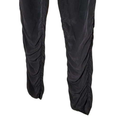 3.1 Phillip Lim black silk ruched joggers - Picture 4 of 14
